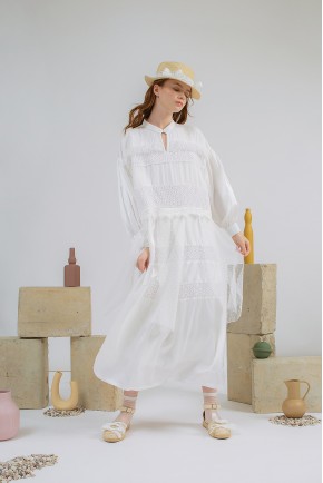AINA DRESS WHITE 